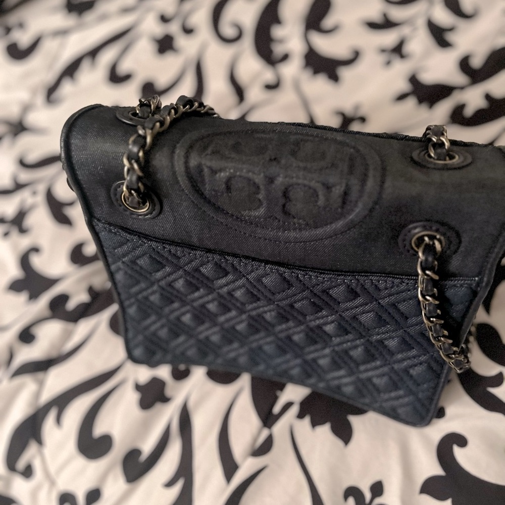 Tory Burch Fleming Denim Bag